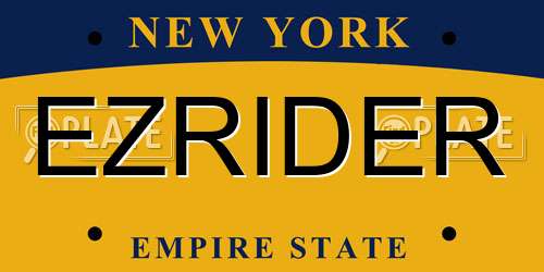 EZRIDER New York License Plate