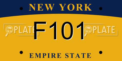 F101 New York License Plate