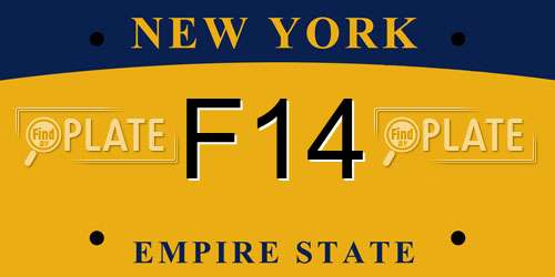 F14 New York License Plate