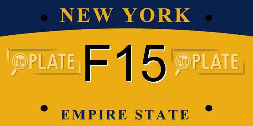 F15 New York License Plate