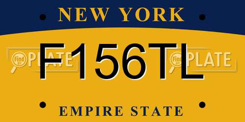F156TL New York License Plate