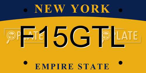F15GTL New York License Plate