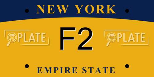 F2 New York License Plate