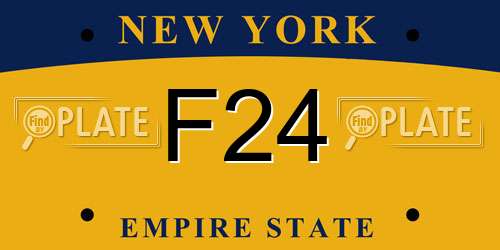 F24 New York License Plate