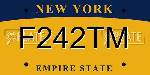 F242TM New York License Plate