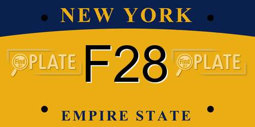 F28 New York License Plate