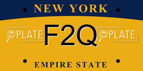 F2Q New York License Plate