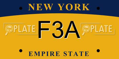 F3A New York License Plate