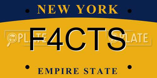 F4CTS New York License Plate
