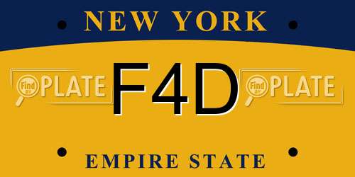 F4D New York License Plate