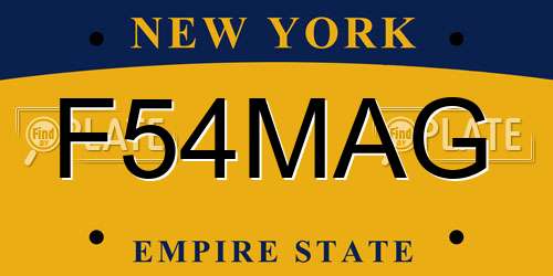 F54MAG New York License Plate