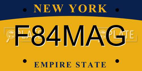 F84MAG New York License Plate