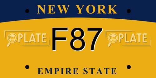 F87 New York License Plate