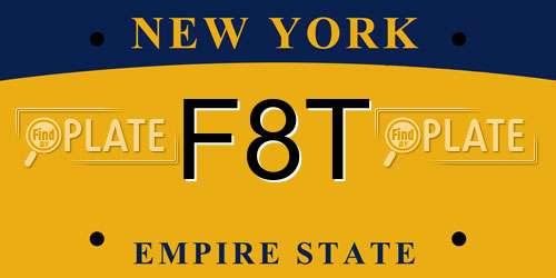 F8T New York License Plate