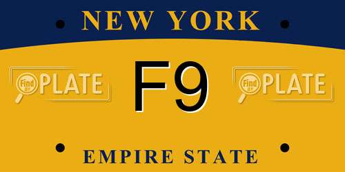 F9 New York License Plate