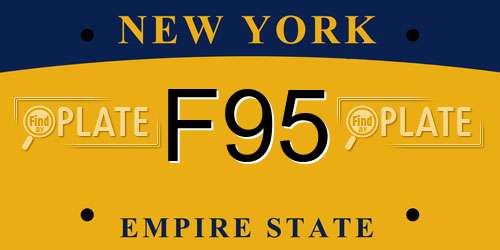 F95 New York License Plate