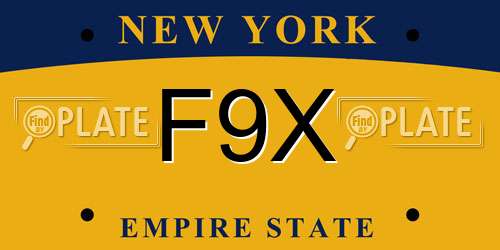 F9X New York License Plate