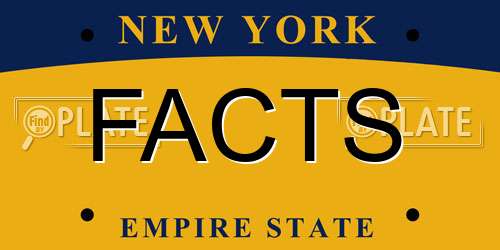 FACTS New York License Plate