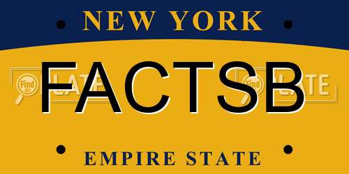 FACTSB New York License Plate