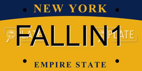 FALLIN1 license plate in NY state