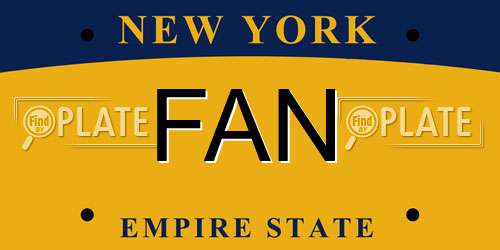 FAN New York License Plate
