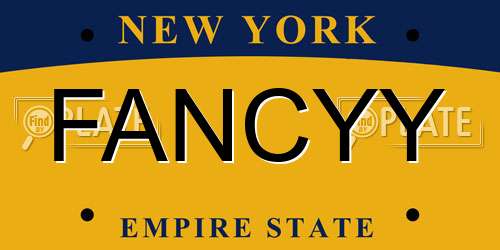 FANCYY New York License Plate