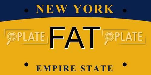 FAT New York License Plate
