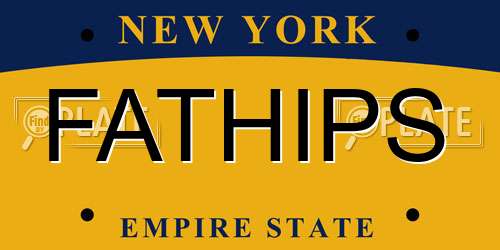 FATHIPS New York License Plate