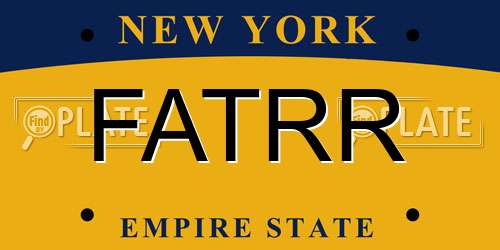 FATRR New York License Plate