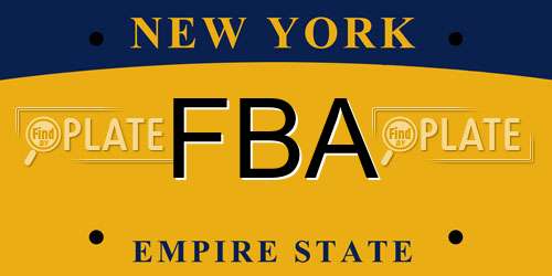 FBA New York License Plate