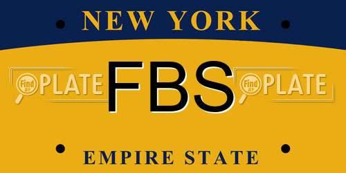 FBS New York License Plate