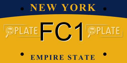 FC1 New York License Plate