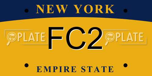 FC2 New York License Plate