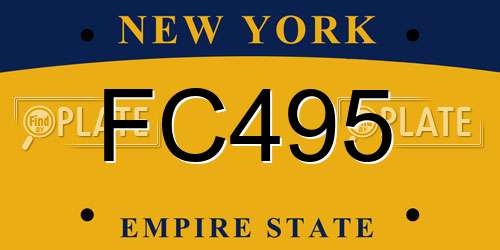 FC495 New York License Plate