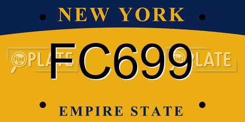 FC699 New York License Plate