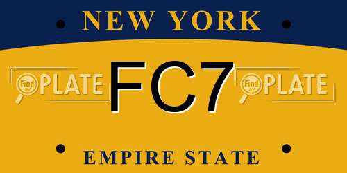 FC7 New York License Plate