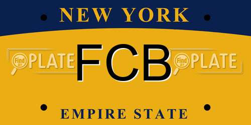 FCB New York License Plate