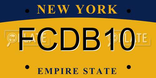 FCDB10 New York License Plate