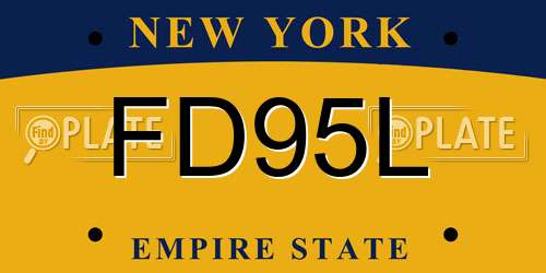 FD95L New York License Plate