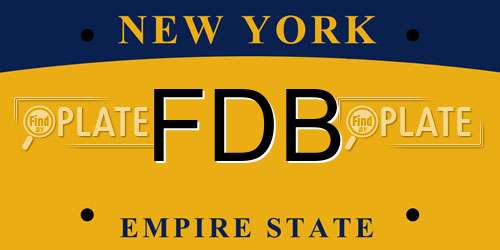 FDB New York License Plate