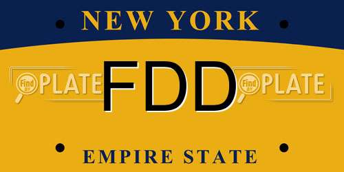 FDD New York License Plate
