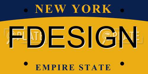 FDESIGN New York License Plate