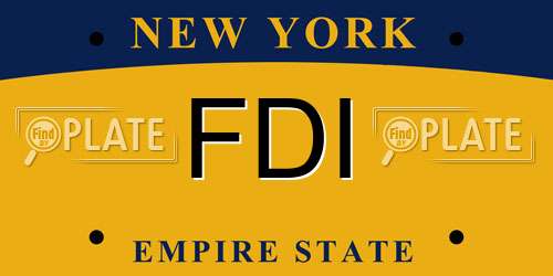 FDI New York License Plate