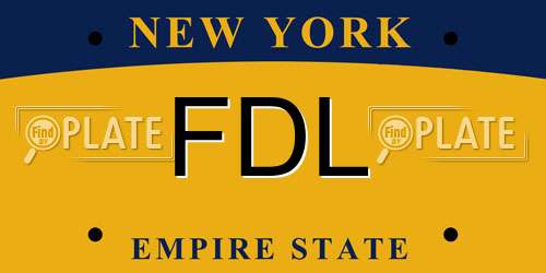 FDL New York License Plate