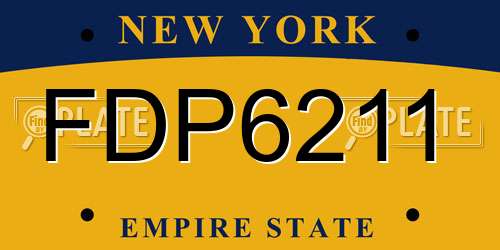 FDP6211 New York License Plate