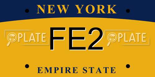 FE2 New York License Plate