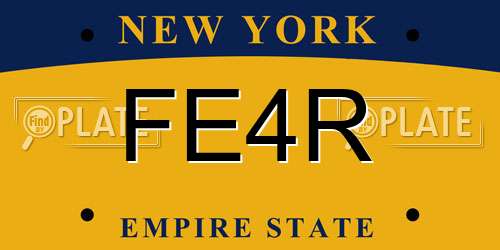 FE4R New York License Plate
