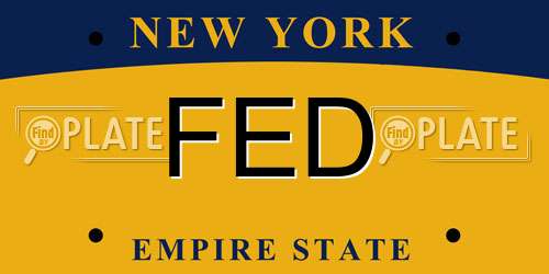 FED New York License Plate