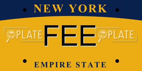 FEE New York License Plate