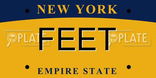 FEET New York License Plate